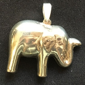 NEW~ Sterling Silver Elephant Pendant
